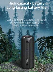 Zealot S51 Pro,40w無線喇叭,2個大的57mm揚聲器,6000mah電池,環繞音效重低音,bt 5.2穩定連接,色彩燈光漂亮,重低音強烈,防水ipx5 - 黑色 - 查看 6