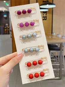 10pcs Women's Anti-Slip Brooch Waist Buckle Adjust Skirt Waist Tightness, Fixed Clothing Neckline Corsage Decorative Buckle Excludes The Card. - White - View 57