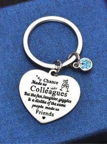 不鏽鋼鑰匙扣作為給同事的感恩節/聖誕節禮物 - 銀色 - 查看 2