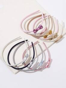 9 件套女孩蝴蝶结头带，适合日常佩戴 - 彩色 - 查看 2