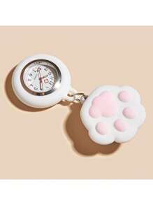 Katzenpfoten Krankenschwester-uhr - Digitale Fob Taschenuhr Mit Hängeclip Für Krankenpflege-profis