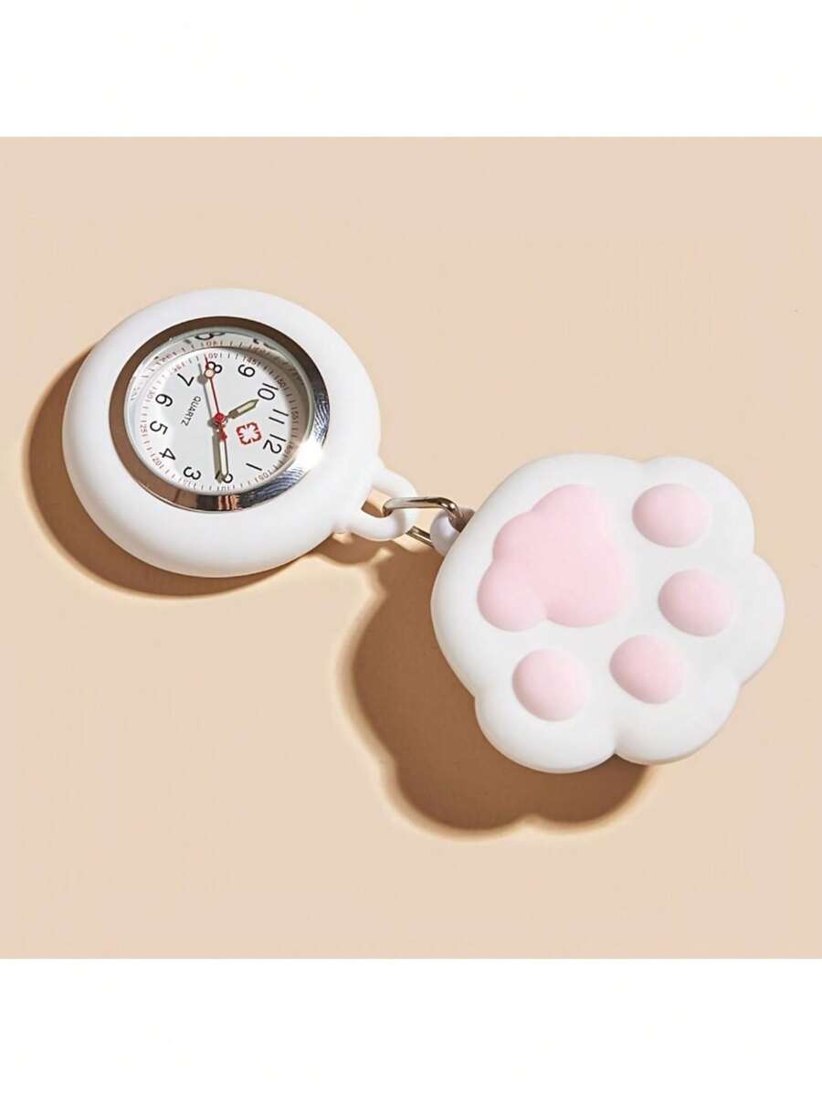 Katzenpfoten Krankenschwester-uhr - Digitale Fob Taschenuhr Mit Hängeclip Für Krankenpflege-profis