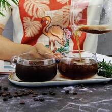 1pc, 250ml, Simple Glass Water Cup, Heat Resistant Glass, Single Layer Thin Coffee Cup, With Handle Transparent Cup, Home Simple Fashionable Small Cup, For Coffee, Juice, Milk Back To School