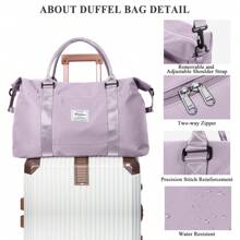 斜挎运动健身包女士干湿分离瑜伽包便携式旅行包大容量旅行行李收纳包游泳运动训练包单肩托特包黑色行李大钱包旅行收纳包旅行用品女士包男士礼物户外女士礼物 - 紫色 - 查看 4