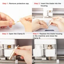 1 Stück Premium Klinge mit feiner Spitze, kompatibel mit Maker 3/Maker/Explore 3/Explore Air 2/Air/One/Venture, Klinge mit feiner Spitze und Gehäuse zum Schneiden von glitzerndem Vinyl/Karton, Kunstleder, Pergament