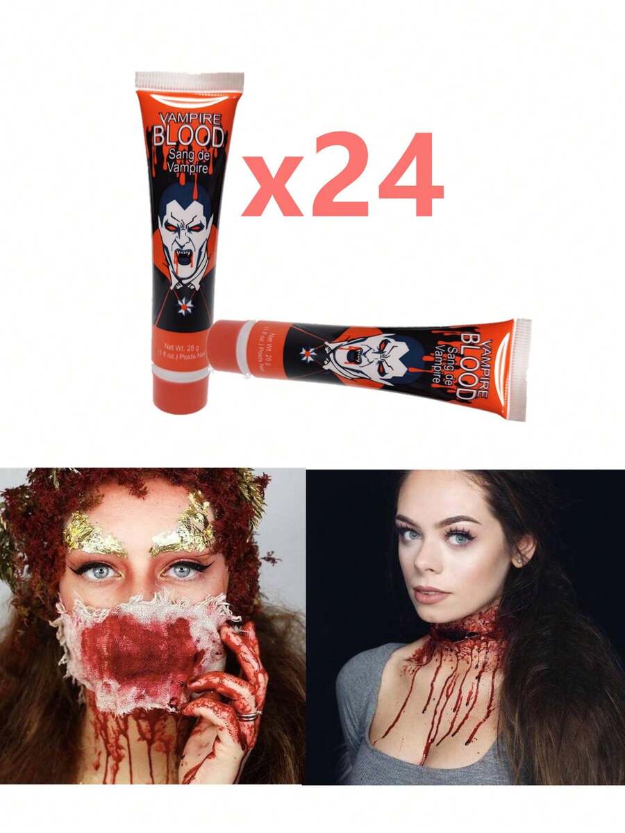 Sangre Falsa Liquida Disfraz Halloween Maquillaje Rostro Labio