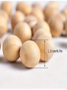 5pcs Natural Fragrant Wooden Balls Replacing Mothballs For Cupboard Mothproof And Mildewproof - Apricot - View 11