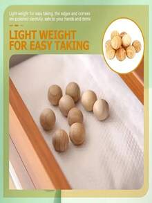 5pcs Natural Fragrant Wooden Balls Replacing Mothballs For Cupboard Mothproof And Mildewproof - Apricot - View 3