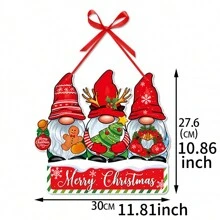 1 件圣诞装饰卡通彩色纸门挂横幅圣诞树吊坠，适用于家庭墙壁庭院场景装饰最佳礼物 - 彩色 - 查看 5