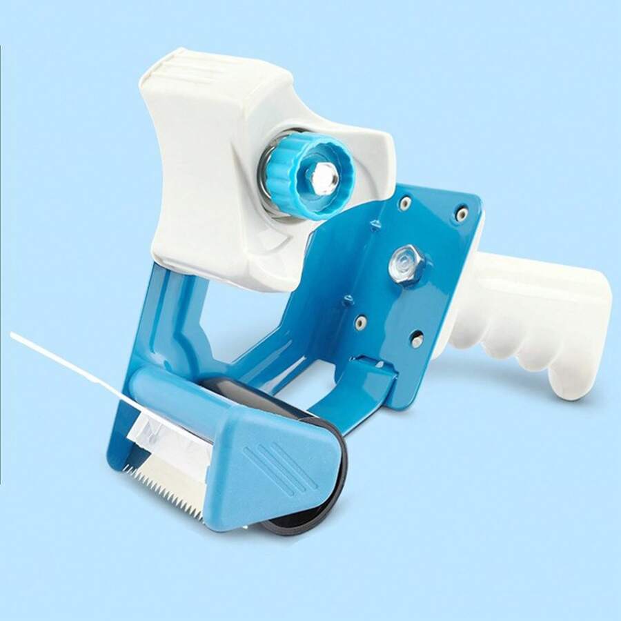 1pc Blue Metal Tape Cutter, For Tape Width 4-5cm, Thickened Metal Body Durable And Drop Resistant, Sharp Blade, Ergonomic Handheld Cutter, Suitable For Carton, Logistics Packaging, Box Sealing Cutter, Etc. - Blue - View 1