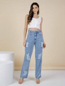 Women Jeans - Rửa trung bình - Xem 3
