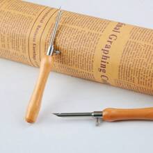 3-in-1 Embroidery Punch Needle Set With 3 Replaceable Needles, Including All Models, With Wooden Handle Cross Stitch Punch Needle - Apricot - View 3