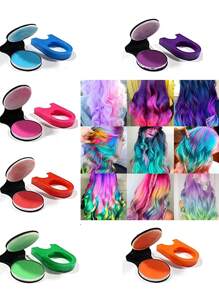 Tiza en polvo para pintar cabello Tinte temporal Pelo - 12 piezas - Ver 3