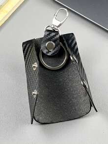 Estuche Para Llaves De PU Multifuncional, Estuche Para Llaves De Coche Y Bolsa De Almacenamiento De Llaves, Regalos A Los Maestros - Negro - Ver 6