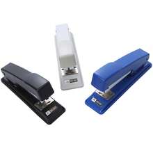 帶有防滑底座的桌面辦公釘書機,金屬結構,適用於文具和辦公用品 - 藍色 - 查看 7