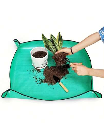 1pc Gardening Planters, Transplanting Pad Square Small Mat Indoor Operating Tidy Flower Potting Change Soil Pads, Succulent Gardening Tool Supplies