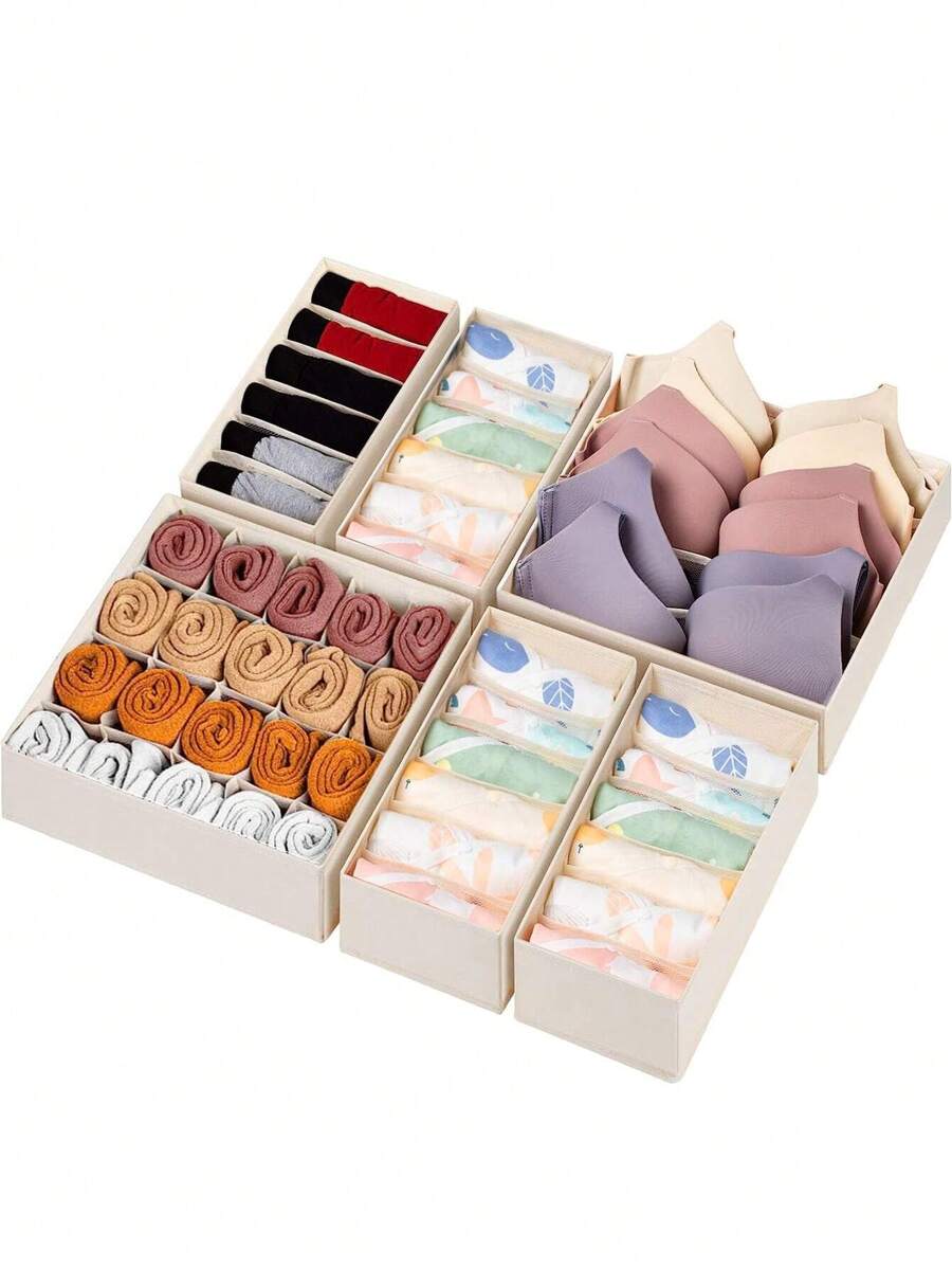 1 Gói Hộp đựng đồ lót màu trơn, Hộp đựng tất không dệt màu be, Đồ lót tủ quần áo, Áo ngực, Tất, Cà vạt, Hộp đựng khăn lụa, Hộp đựng đồ trang trí tủ quần áo Hộp đựng đồ trang trí Trang trí lễ hội Trang trí phòng Trang trí nhà Trang trí Trang trí phòng ngủ Quần váy Giày Quần jean Bốt Váy phòng ngủ, Hộp đựng đồ, Hộp đựng đồ, Đồ lưu trữ tại nhà, Áo phông trắng nữ, Quần đen nữ, Quần áo mùa đông cho nữ, Váy, Quần áo mùa đông cho nữ, Váy cho phụ nữ thanh lịch, Áo sơ mi trắng cho nữ, Tay dài, Bộ đồ liền thân màu trắng cho nữ, Váy mùa xuân cho nữ, Trang phục mùa xuân cho nữ, Mùa xuân, Quần áo mùa xuân, Tối giản, Áo mùa hè - Màu be - Xem 1