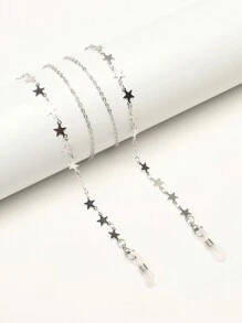 Elegant 1pc Women's Silver Copper Star Glasses Chain,School Glasses Accessories For Women