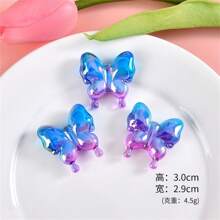 10pcs/pack 29x30mm Uv Plated Acrylic Butterfly Shaped Charm Pendant With Hole For Diy Jewelry Making - Multicolor - View 12