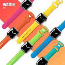 8入組柔軟的矽膠手環,適用於女士或男士的apple Watch Band 40mm 41mm 38mm 45mm 44mm 42mm,防水運動手環替換手帶,適用於se Series 9 8 7 6 5 4 3 2 - 彩色 - 查看 2