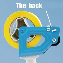 1個藍色金屬膠帶切割機,適用於寬度為4-5cm的膠帶,加厚金屬外殼耐用且防摔,鋒利刀片和符合人體工學的手持剪刀,適用於紙箱,物流包裝和箱封剪切器等。 - 藍色 - 查看 5