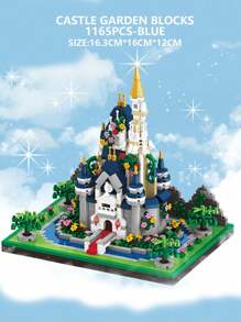 1165/1227 件/套粉紅色公主城堡積木玩具,夢想屋城堡花園模型積木 Diy 禮物玩具,城堡積木裝飾品,粉紅色城堡玩具套裝 Stem 積木套裝幻想,萬聖節聖誕節感恩節新年情人節復活節嘉年華嘉年華節日禮物,顏色隨機包裝隨機 - 彩色 - 查看 1