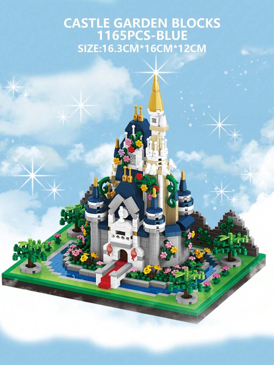 1165/1227 件/套粉紅色公主城堡積木玩具,夢想屋城堡花園模型積木 Diy 禮物玩具,城堡積木裝飾品,粉紅色城堡玩具套裝 Stem 積木套裝幻想,萬聖節聖誕節感恩節新年情人節復活節嘉年華嘉年華節日禮物,顏色隨機包裝隨機 - 彩色 - 查看 1
