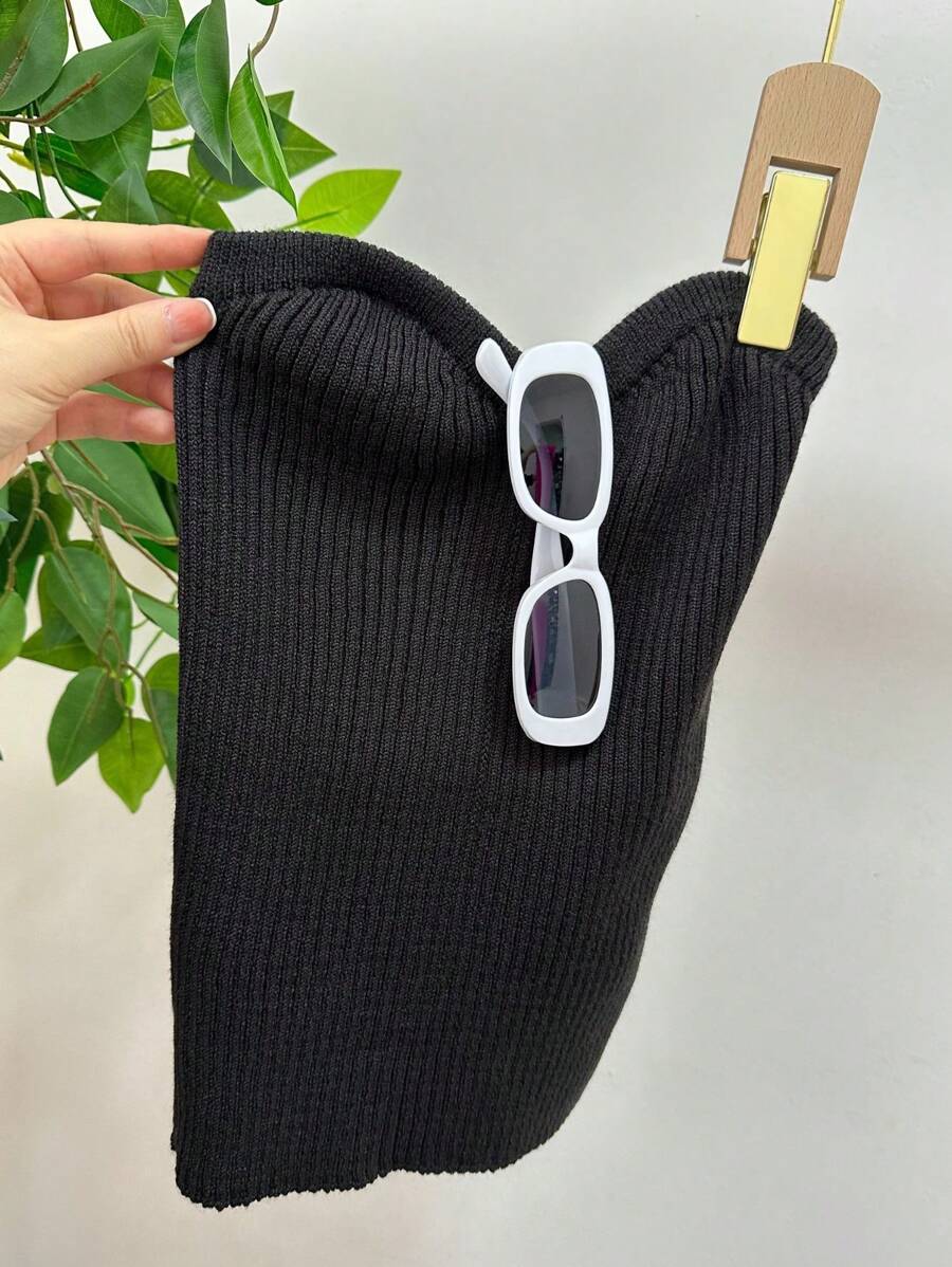 Women Knit Tops - 黑色 - 查看 1