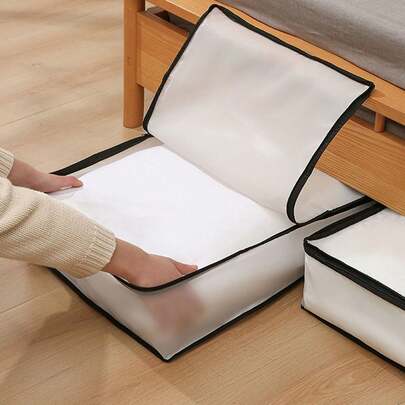 1 件带半透明窗口的被子收纳袋，Peva 防尘防潮搬家包装袋，用于衣服和床上用品装饰装饰节日装饰房间装饰家居装饰卧室装饰礼服裤子鞋子牛仔裤靴子裙子卧室，收纳袋，收纳袋，家居收纳，女式白色 T 恤，女式黑色裤子，女士冬装，连衣裙，女士冬装，优雅女装，女士白衬衫，长袖，女士白色连体裤，女士春季连衣裙，女士春季服装，春季，春季服装，极简主义，夏季上衣