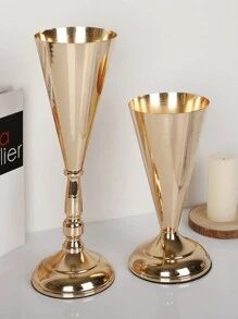 Table Center Vase Wedding Birthday Flower Stand Ornaments Halloween, Spooky, Autumn, Festival, Holiday Christmas, Winter, Holiday, Festival,Room Decor,Gifts - Gold - View 2