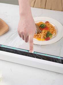 1 Miếng Có thể điều chỉnh Màng Bám Đồ dùng để cắt Hộp trữ Dụng cụ bép Đối với Creative Phòng bếp - trắng - Xem 4