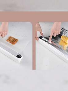 1 Miếng Có thể điều chỉnh Màng Bám Đồ dùng để cắt Hộp trữ Dụng cụ bép Đối với Creative Phòng bếp - trắng - Xem 5