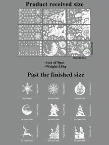 Xuyên biên giới Giáng sinh Tĩnh điện Hình dán Đối với Với Trắng Tuần lộc , Bông tuyết , Hình cầu Đồ trang trí - trắng - Xem 2