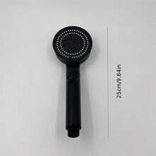 1pc Single-function Shower Head - Black - View 6