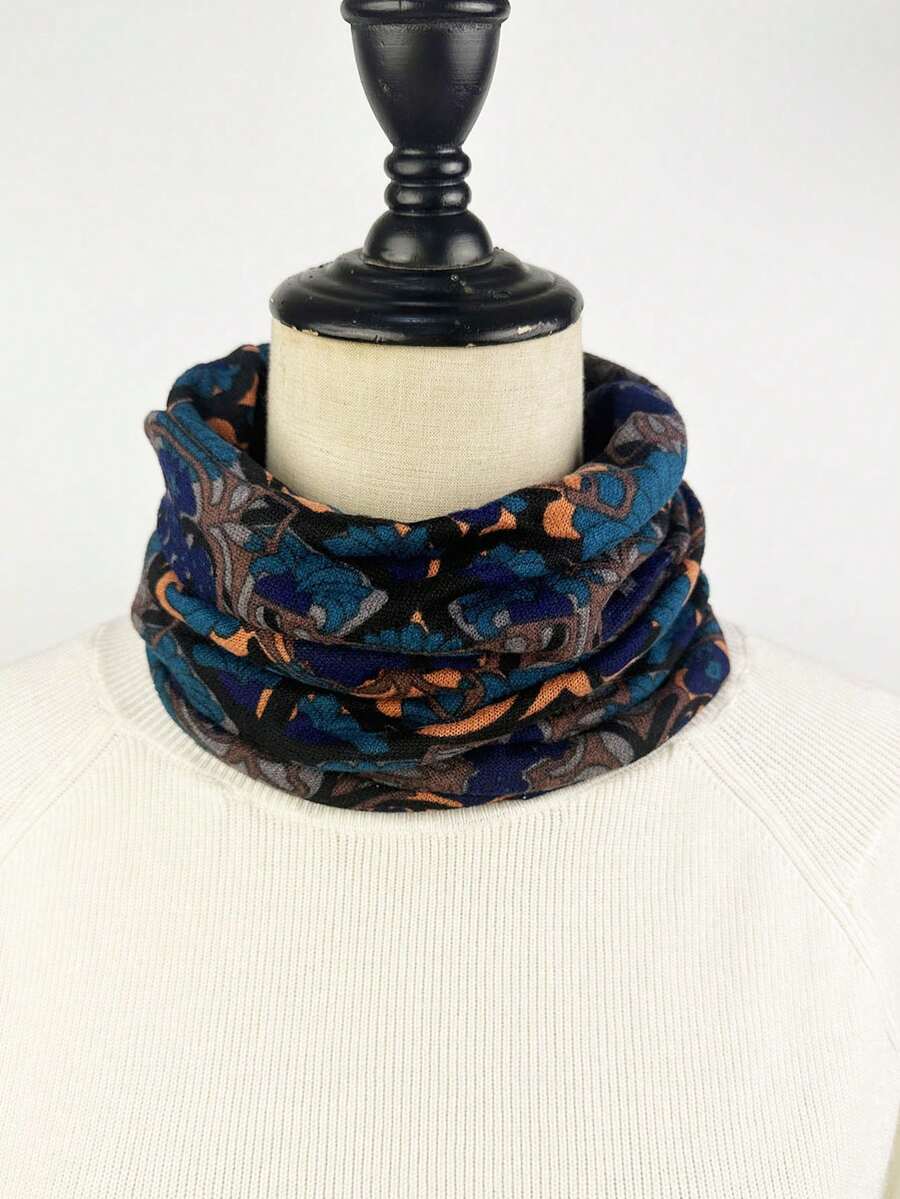1pc Women's Printed Multifunctional And Linen Scarf For Outdoor Travel - Multicolor - View 1