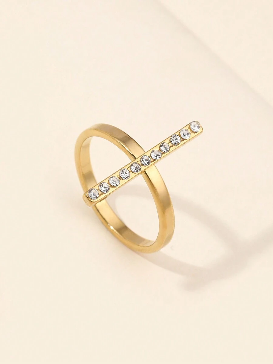 1個不鏽鋼長鑽戒指,適合日常佩戴