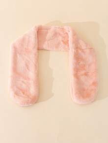 1件可愛暖和的兒童絨毛圍巾,秋冬季節,防風和戶外適用