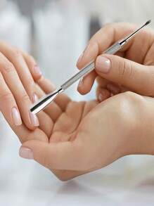 4 件双面角质层推刀 - 锋利边缘勺形双头角质层推刀去除器清洁不锈钢修甲修脚修甲护理工具、美甲用品、美甲工具、美甲工具、返校、指甲、按压指甲的美甲工具、美甲修脚工具 - 銀色 - 查看 7