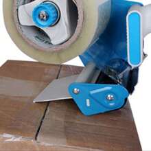 Dispensador De Pistola Para Cinta Adhesiva De Embalaje Azul, Dispensador De Pistola Para Cinta De 5.08cm Con Cinta Adhesiva De Cartón De 5.08cm, Dispensador De Cinta Adhesiva De Carga Lateral Industrial Ligero Para Cinta De Ancho 4-5cm - Azul - Ver 8