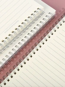 B5格線筆記本,加厚,簡約設計,大尺寸,螺旋裝訂,霧面pp封面,適用於中學和高中生 - 米色 - 查看 7