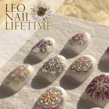 1sheet 5d Moroccan Bohemian Nail Art Sticker With 3d Effect - Multicolor - View 1