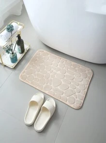 1pc Soft & Comfortable Elastic Foam Bath Mat With Pebble Design, Quick-Drying & Anti-Slip, Great For Bathroom And Shower Accessory, Fall Decoration & Bathroom Decor - Multicolor - View 10