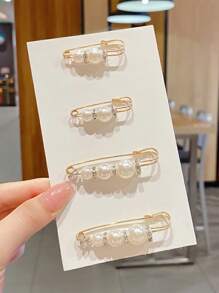 10pcs Women's Anti-Slip Brooch Waist Buckle Adjust Skirt Waist Tightness, Fixed Clothing Neckline Corsage Decorative Buckle Excludes The Card. - White - View 53
