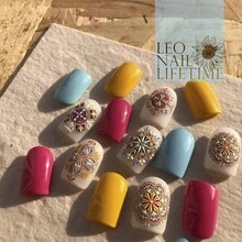 1sheet 5d Moroccan Bohemian Nail Art Sticker With 3d Effect - Multicolor - View 2