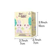 Miniso Adornos de personajes, Caja ciega de personajes con tema "¿Dónde está el conejo?", Caja ciega de figuras decorativas para el hogar, Adornos de regalo, Muñecos de peluche de Stitch y Winnie, Figuras de juguete, Juguete de conejo, Winnie Pooh - Amarillo - Ver 9