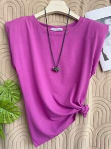 Women Tops - Màu đỏ tím - Xem 1