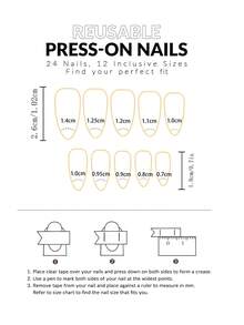 Nail Apparel 可愛中長款圓扁杏仁形光澤壓克力假指甲與 3d 設計。nail Apparel 可愛中長款圓扁杏仁形光澤壓克力假指甲與設計、3d 鑲嵌卡通兔兔可愛假指甲 24 枚/套 (白色法式 3d 星星鑽石) 同時附贈一片果凍及指甲銼(銼子顏色隨機)。 - 彩色 - 查看 6