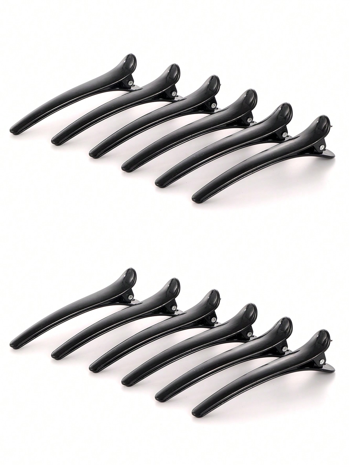 مشابك شعر للتصفيف 12 قطعة على شكل تمساح بلاستيك لل...