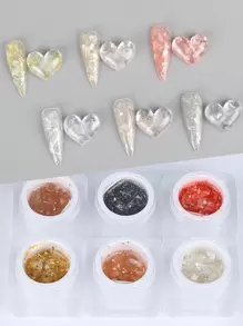 5毫升冰清白色薈石指甲凝膠,diy閃粉指甲凝膠設計,可浸泡uv指甲凝膠,diy繪畫指甲藝術色漆,適用於修指甲 - 白色 - 查看 10