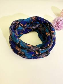 1pc Women's Printed Multifunctional And Linen Scarf For Outdoor Travel - Multicolor - View 2